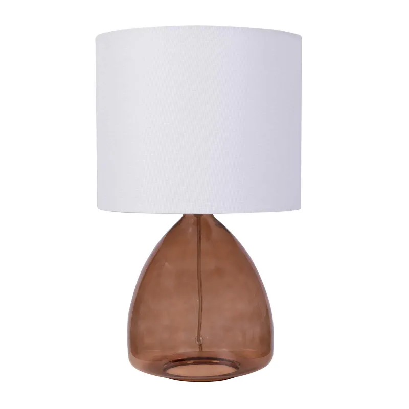 Vidrio Natural/beige Lampara de mesa ml Ambar en Marrón - Lámparas de mesa, Uruguay | Le Blanc