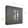 Ropero 6 Puertas Batientes Con Espejo en ONIX - Roperos y placares, Uruguay | Soy Hogar, vista 6 de 6