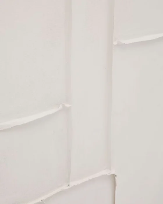 Cuadro Klis de lino con formas geométricas blanco - 60 x 90 cm en Blanco - Decoración de pared, Uruguay | Kavehome, vista 5