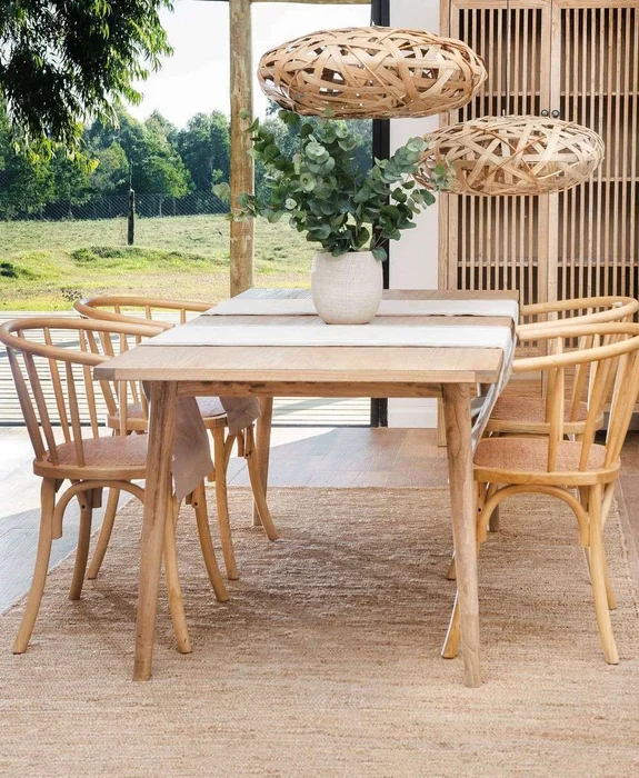 MESA COMEDOR NORDICA - OLMO NATURAL - 1.80 X 0.90 MTS en Madera natural - Mesas de comedor, Uruguay | La Iberica, vista 12