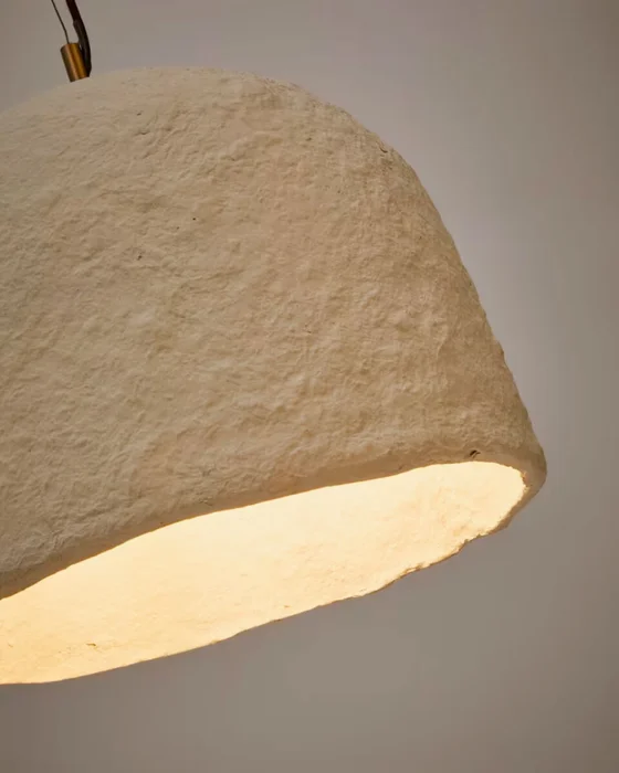 Lámpara de techo Sineu de papel maché blanco Ø 34,5 cm en Blanco - Lámparas colgantes, Uruguay | Kavehome, vista 3