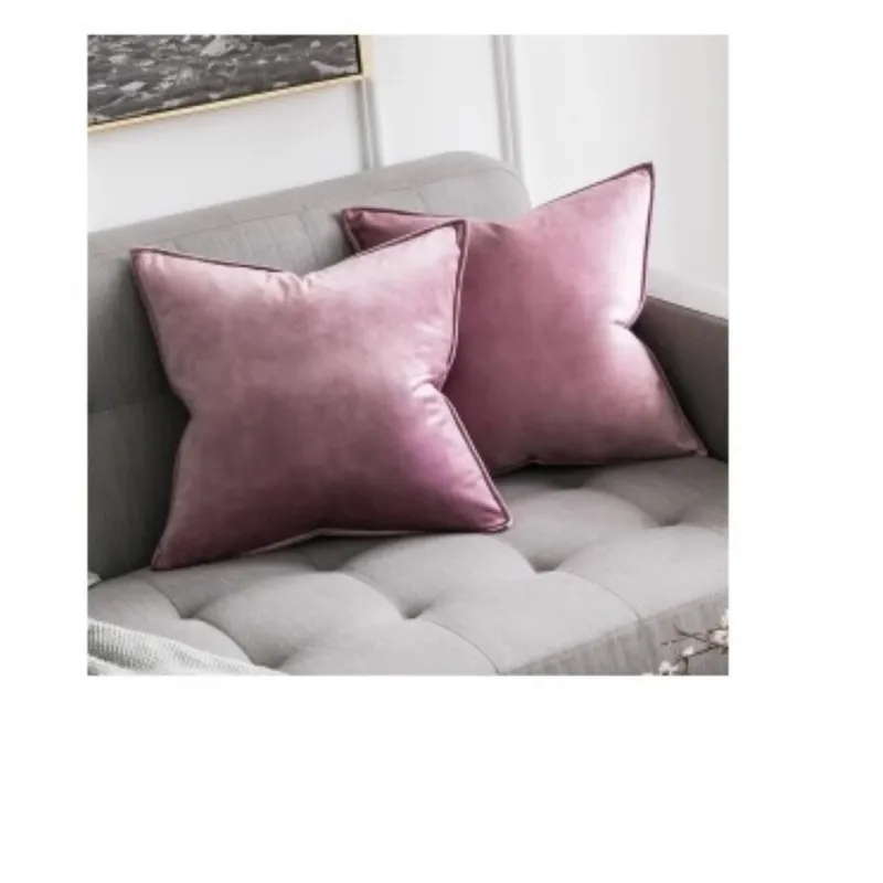Almohadón Velvet Pink Purple con borde en Multicolor - Textiles, Uruguay | Finkel