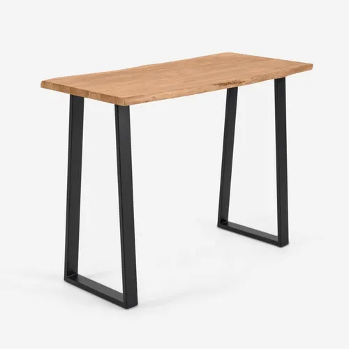 Mesa alta Alaia de madera maciza de acacia con acabado natural 140 x 60 cm en Madera natural - Mesas de comedor, Uruguay | Kavehome