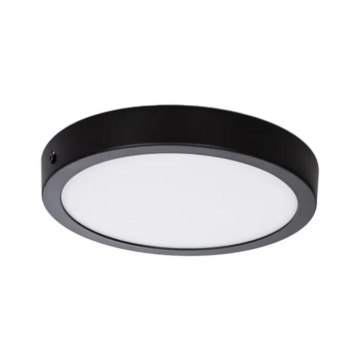 Panel LED Redondo de Adosar Negro 24W en Negro - Lámparas colgantes, Uruguay | Serlux