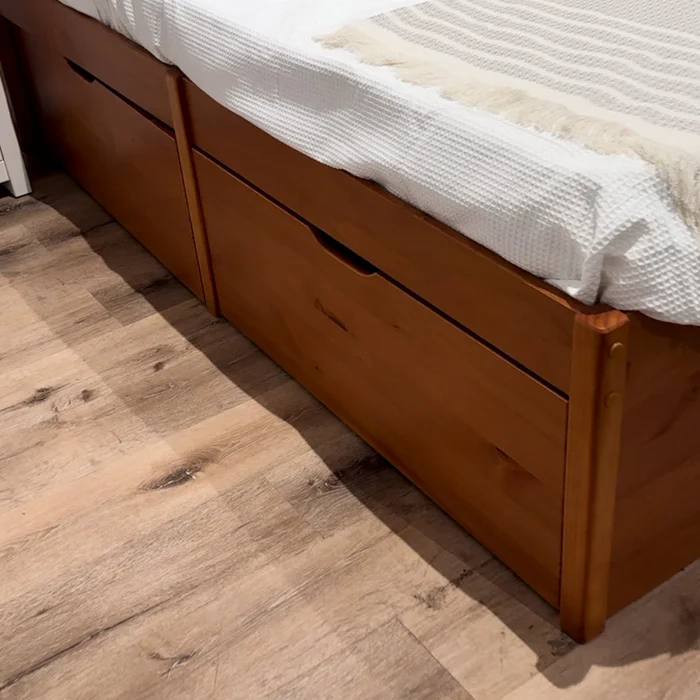 Cama Madera Maciza Con Cajones - 2 plazas - Línea beauty - Amendoa en 🚚 Llega hoy - Dormitorio, Uruguay | Ecowood, vista 8