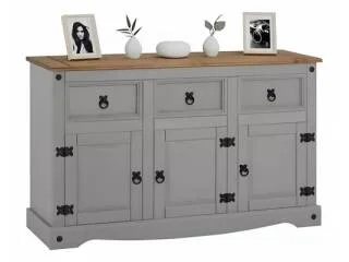 Aparador 3P 3C Cera/Gris Línea Mexicana Corona en Gris - Comedor, Uruguay | Que Sal Muebleria, vista 3
