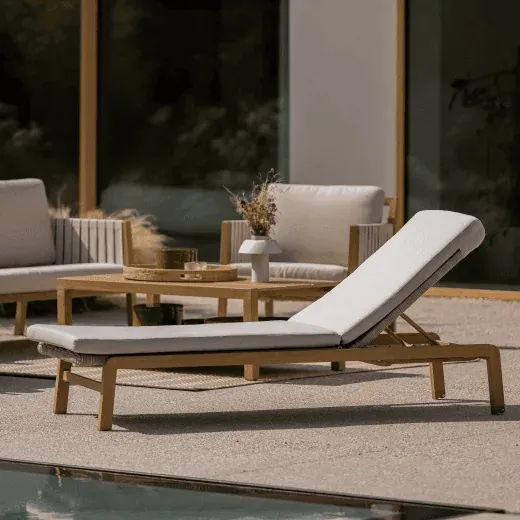 Reposera Gaia en Madera natural - Muebles para el exterior, Uruguay | Naterial Uruguay