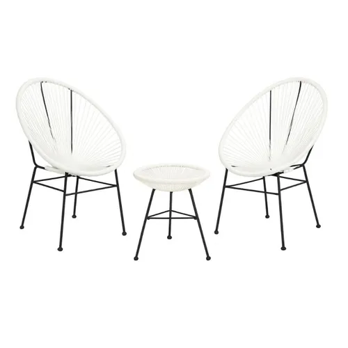 Juego de jardin Acapulco en Blanco - Muebles para el exterior, Uruguay | La Cueva Muebles