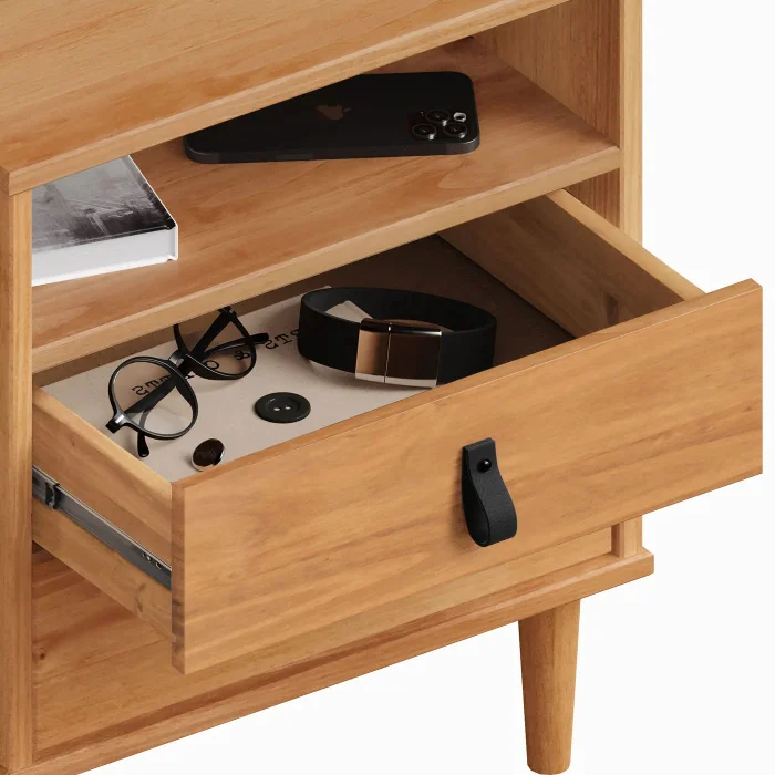 Mesa de luz Nordica Mikka - Madera Maciza en Madera natural - Mesas de luz, Uruguay | Balton, vista 11