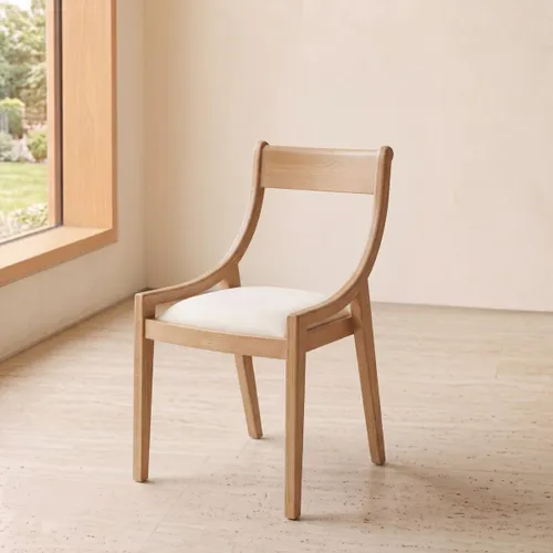 Silla de Roble Curvada - Alexa en Marrón - Sillas, Uruguay | Rústico Hogar