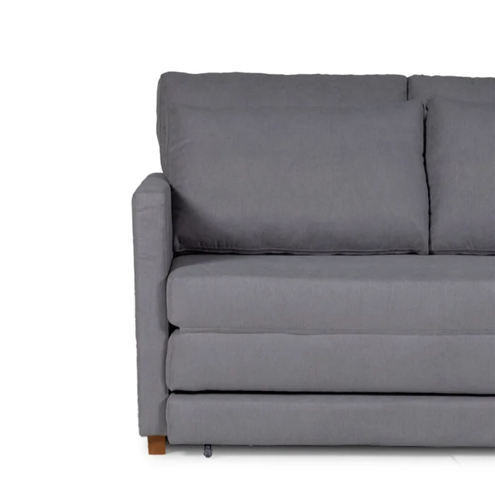 Sofá Cama Niki - Tela Microfibra - 9903 (Soft Gris) en Gris - Sillones y sofás, Uruguay | Nyr, vista 4