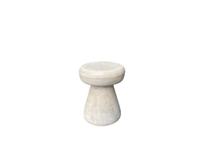 MESA LATERAL CHAMPAGNE CEMENTO 40X45 WEATHERED CREAM en Blanco - Muebles para el exterior, Uruguay | Masinfinito Casa