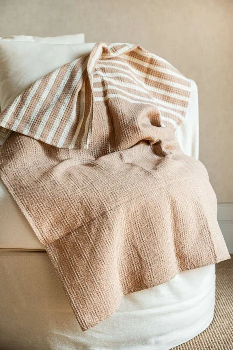 MANTA AUSTRIACA KIDS - RAYAS ROSA en Rosa - Textiles, Uruguay | La Iberica