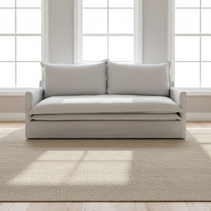 Sofa 3 Cuerpos Tela Gris Alaska en Gris - Sillones y sofás, Uruguay | Divino