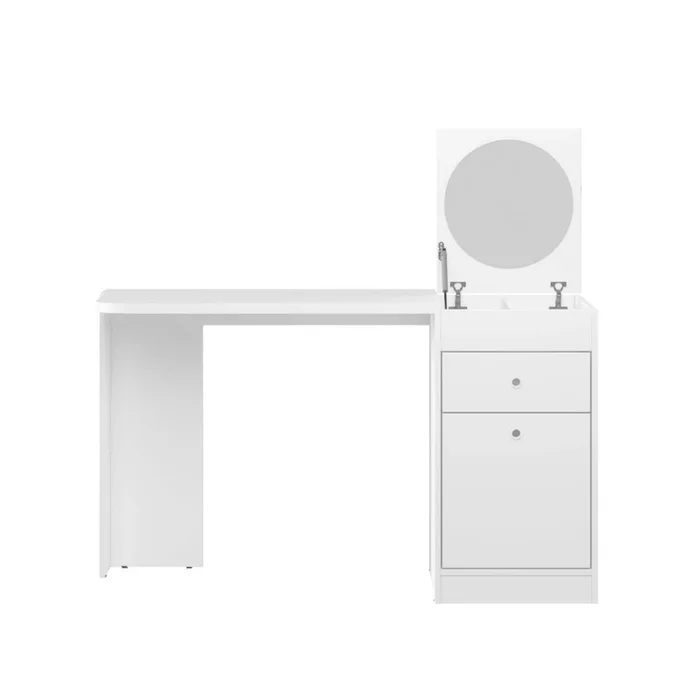 Escritorio Tocador Espejo - Desejo - Blanco en Blanco - Escritorios, Uruguay | Ecowood, vista 2