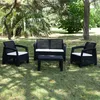 Juego de Jardín Santorini - 2 cuerpos, 2 butacas y mesa - Negro en Negro - Muebles para el exterior, Uruguay | NYR, vista 1 de 8