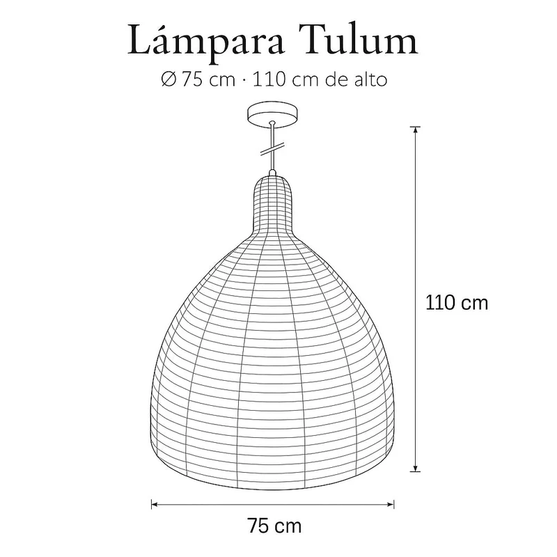 Lámpara Colgante de Sisal Tulum 75 cm | Casakos en Madera natural - Lámparas colgantes, Uruguay | Casakos, vista 4