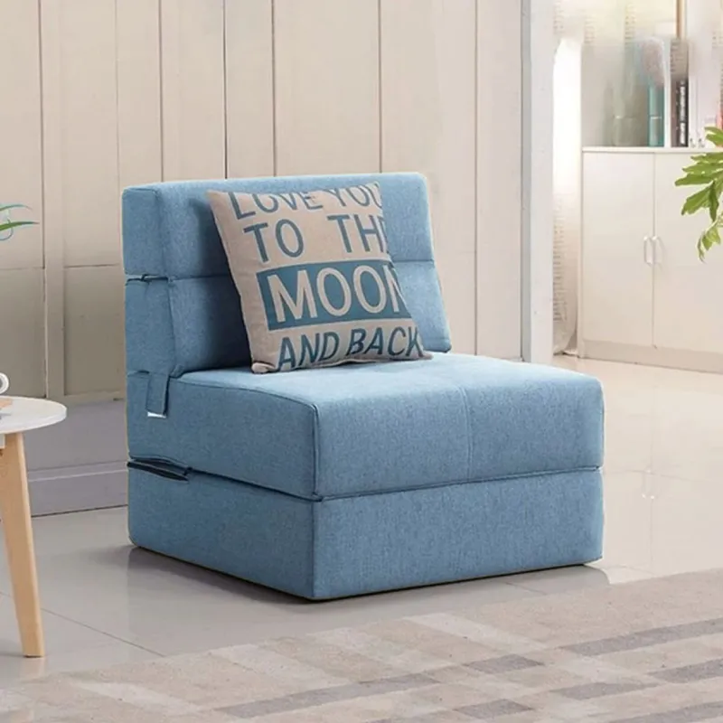 Sofa cama Foldie 1 cuerpo - Azul en Azul - Sillones y sofás, Uruguay | La Cueva Muebles
