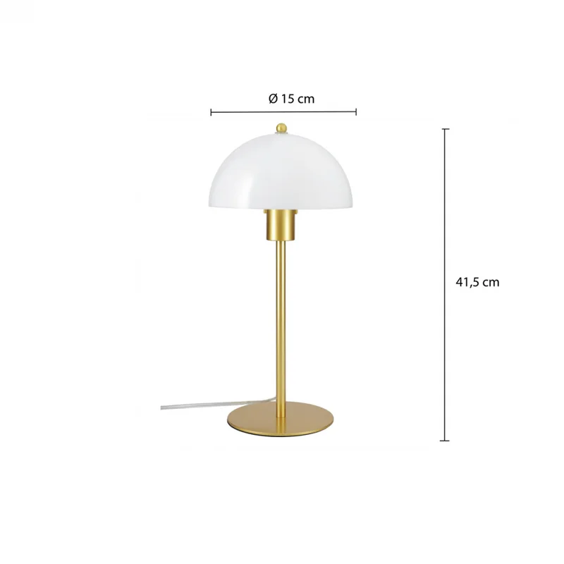 Luminaria De Mesa Mushroom Opal Bronce en Amarillo - Lámparas de mesa, Uruguay | Serlux, vista 7