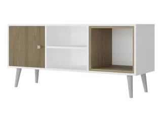 Rack para tv 42 con 1 puerta en Blanco/Avena - Muebles para TV, Uruguay | Quesal, vista 3