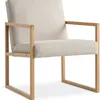 Sillón KALUNDBORG tela 1 cuerpo arena/roble en Madera natural - Butacas, banquetas y puffs, Uruguay | JYSK, vista 1 de 5