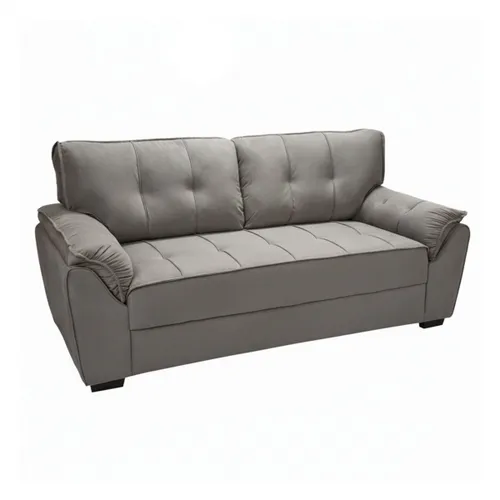 Sillón 3 Cuerpos - Montana veludo - Gris en Marrón - Sillones y sofás, Uruguay | Rústico Hogar
