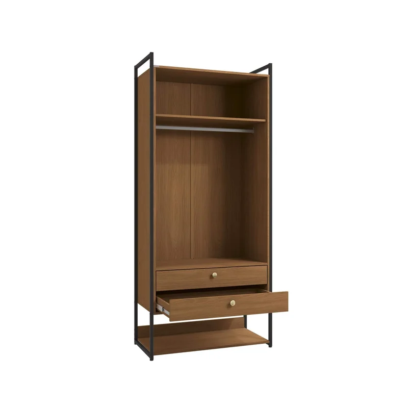 Combo Closet Abierto Modular P48 y P49 - Linea Industrial en Madera natural - Roperos y placares, Uruguay | Balton, vista 6