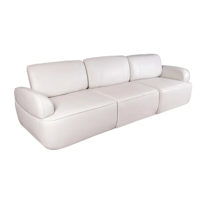 Sofa 4 Cuerpos Cuero-100-natural Natural-beige Iron Marfil en Blanco - Sillones y sofás, Uruguay | Divino, vista 2