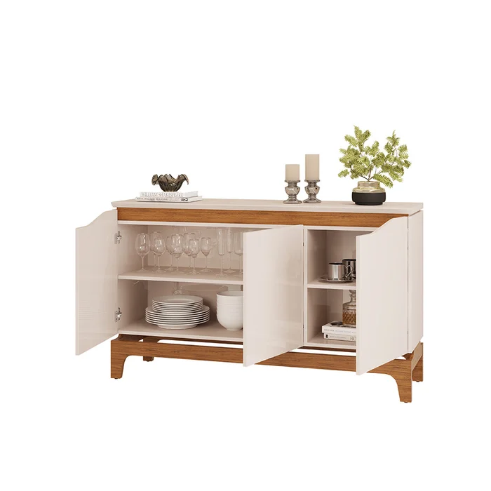 Aparador 3 puertas en MDF - Nice - Beige en Beige - Muebles para TV, Uruguay | Ecowood, vista 4