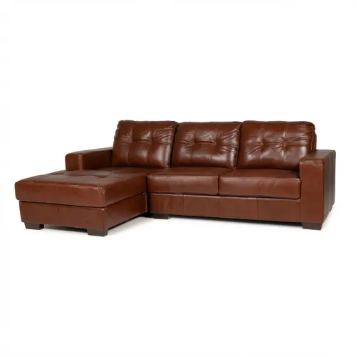 Rinconera Fargo - Cuero Básico - Chaise Izquierdo - 457 (Brandy) en Beige - Sillones y sofás, Uruguay | NYR