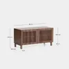 Zapatero Beyla 2 puertas de chapa y madera maciza de fresno con acabado tono nogal 98,5 cm en Marrón - Butacas, banquetas y puffs, Uruguay | Kavehome, vista 7 de 7