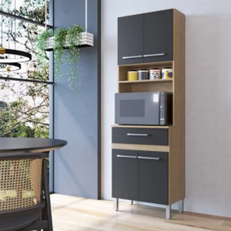 Mueble De Cocina Kit Completo 4 Puertas Cajon Amoblamiento en Nogal/Grafito - Mesas de luz, Uruguay | Soy Hogar, vista 4
