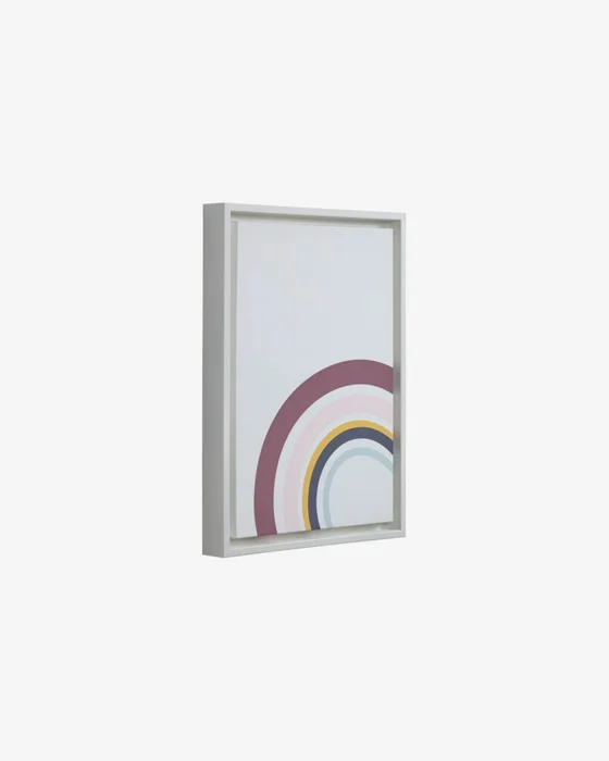 Cuadro Cindi arcoíris multicolor 29,8 x 42 cm en Blanco - Decoración de pared, Uruguay | Kavehome
