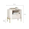 Mesa De Luz 1 Cajon 1 Estante Patas Metalicas - Mesas de luz, Uruguay | Muebles Express, vista 4 de 5