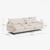 Sofá Veliro 3 plazas de chenilla beige y patas de acero con acabado negro 240 cm FSC Mix Credit en Beige - Sillones y sofás, Uruguay | Kavehome, vista 10 de 10