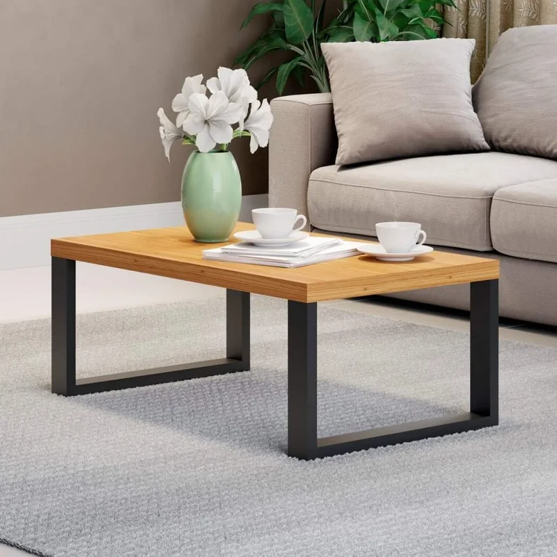 Mesa Ratona Industrial 90cm 100% MDF - Linea Factory en Madera natural - Mesas de living, Uruguay | Balton, vista 4