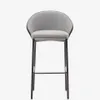 Taburete Eamy - gris claro chapado en fresno con acabado negro y metal negro altura 77 cm en Negro - Butacas, banquetas y puffs, Uruguay | Kavehome, vista 4 de 8