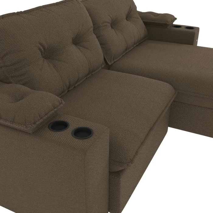 Sofa Zandon 260CM - Retractil/Reclinable en Lino Arena A085 - Sillones y sofás, Uruguay | Balton, vista 36