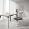 SILLA EN MADERA LACA BLANCA - TAPIZADA TELA GRIS en Multicolor - Sillas, Uruguay | Champagne Home, vista 2 de 4