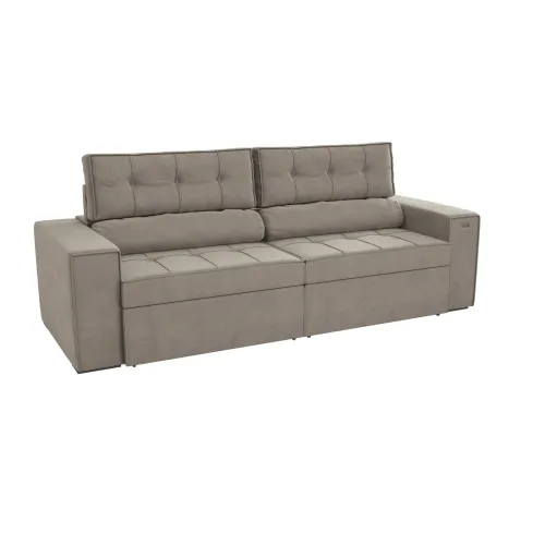 Sillón reclinable 206 cm Lanús - Beige en Beige - Sillones y sofás, Uruguay | Nario Hogar