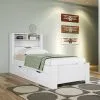 Cama 1 Plaza Con 2 Cajones Y Estanteria Blanco en Blanco - Dormitorio, Uruguay | Soy Hogar, vista 5 de 8