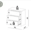 Comoda Mela 90CM 3 Cajones 100% MDF - Cómodas, Uruguay | Balton, vista 4 de 5