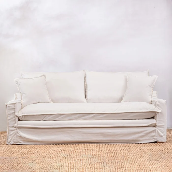 Sillón Tessa 3 Cuerpos Blanco en Blanco - Sillones y sofás, Uruguay | Aihaus