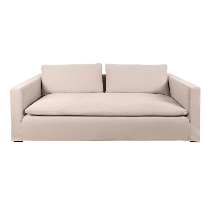 Sofá 3 Cuerpos Tela Natural-beige Nunu Beige en Beige - Sillones y sofás, Uruguay | Divino, vista 3