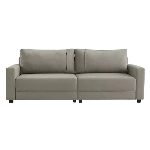 SOFA 4 CUERPOS - TAPIZADO EN TELA GRIS CLARO CON PUNTOS NEGRO Y CRUDOS en Gris - Sillones y sofás, Uruguay | Champagne Home