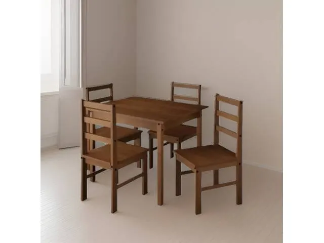 JUEGO COMEDOR OLIVIA 4 SILLAS /CERA - Mesas de comedor, Uruguay | Que Sal Muebleria