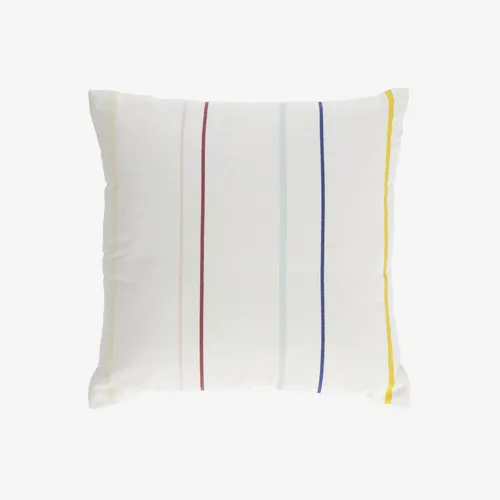 Almohadón Nahilin 100% algodón rayas multicolor 45 x 45 cm en Blanco - Textiles, Uruguay | Kavehome