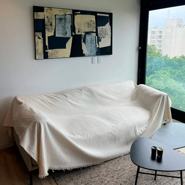 Manta para sillón y cama con diseños natural - 300cm en Diseños - Textiles, Uruguay | Buho Store, vista 2