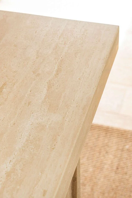 MESA DE ARRIMO / CONSOLA TRAVERTINO - 1.80 MTS en Madera natural - Bibliotecas, Uruguay | La Iberica, vista 6