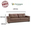 SOFA 100% CUERO - MODELO DOMINI - 4 CUERPOS - NEGRO en Negro - Sillones y sofás, Uruguay | Champagne Home, vista 2 de 5
